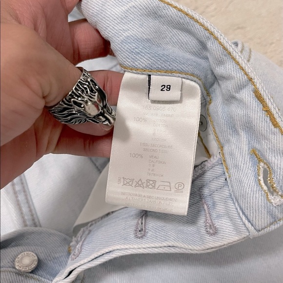 EUC Men’s Size 29 Givenchy Slim-Fit Jeans With Signature Black Stars Light Blue - Picture 8 of 9